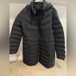 DKNY Women's Black Puffer Coat